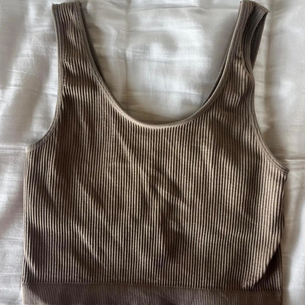 Brown Ribbed Cami